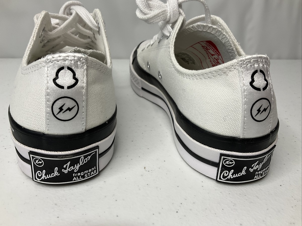 Size 4 - Fragment Design x Moncler x Converse Chuck 70 Low White