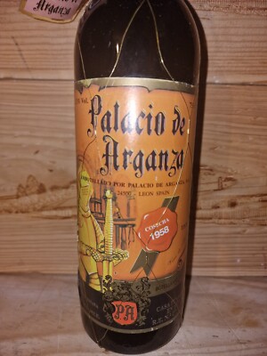 Palacio de Arganza 1990 赤ワイン Botella vino PALACIO DE ARGANZA 1958. DIFÍCIL DE ENCONTRAR. BIERZO