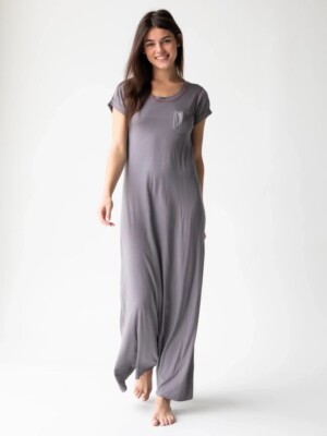 Natural Life Logan Maxi Dress Charcoal Grey Simple Everyday Boho Large |  eBay