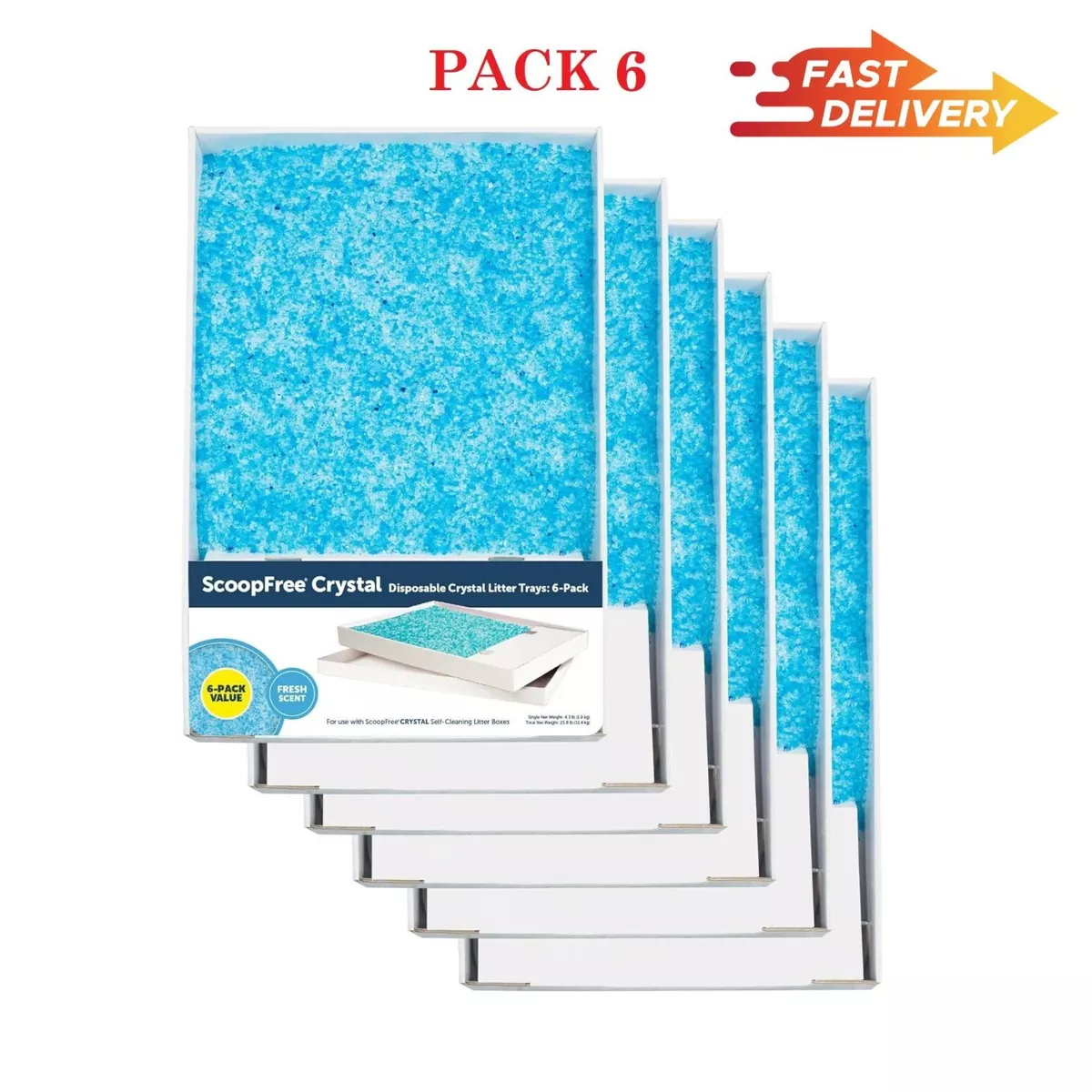 PetSafe ScoopFree Blue Litter Tray Refill With Premium 6 Pack eBay
