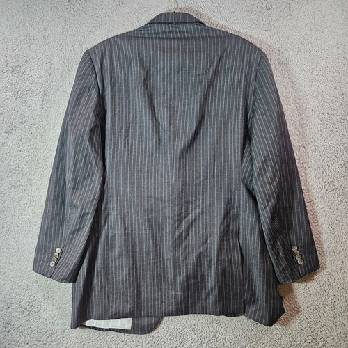 Ermenegildo Zegna Suit Blazer Men 46R 100% Wool 2-Button Gray Striped - Picture 15 of 23