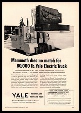 1955 Yale & Towne Industrial Lifts Trucks Hoists Philadelphia PA Photo Print Ad