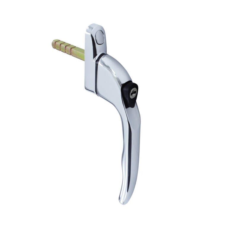 Securit uPVC Universal Window Handle Lock Inline Espag Double Glazing - Chrome