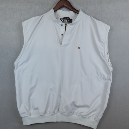 Zero Restriction Golf Vest Outerwear Mens Gray Lightweight Snap Size XL