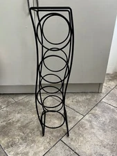 New 21" Black Metal Countertop Wine Rack