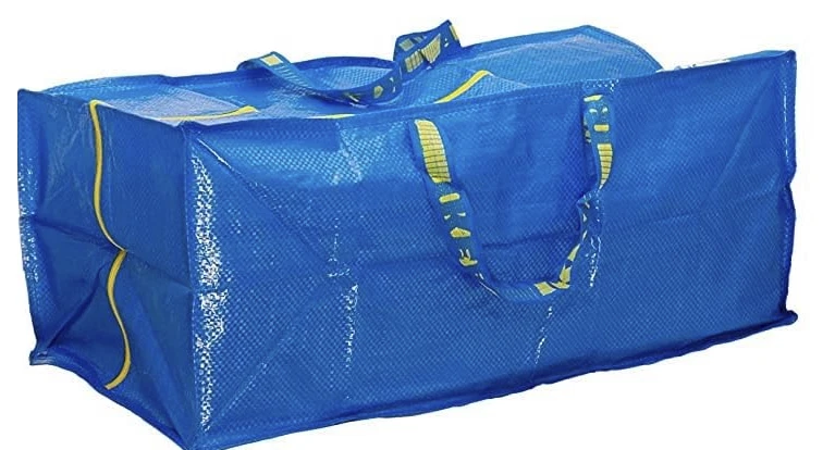 SKUBB Ikea Tasche 93x55x19 Dunkelgrau/weiß # SONDERPOSTEN (ideal Für PAX