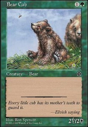 [1x] Bear Cub Near Mint, English Portal Second Age MTG Magic