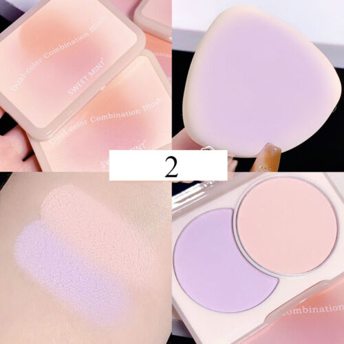 Paleta bicolor mate colorete albaricoque rosa rojo pigmento mejilla K - Imagen 25 de 29