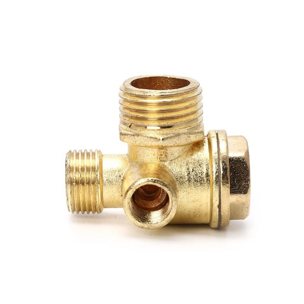Central Pneumatic Air Compressor Check Valve 3 Port Brass 20mm 16mm 10mm Parts