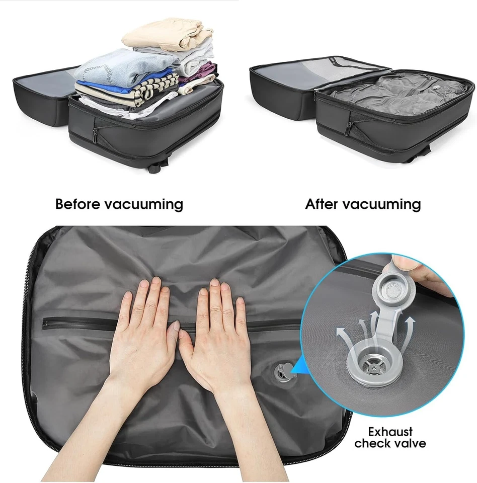 50L Vacuum Travel Backpack with USB Port & Expandable Capacity for Adventurers - Image 4 of 4