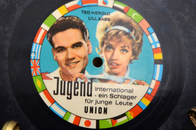 Ted Herold Lill Babs Jugend Cardboard Record RECORD VG+ - R2