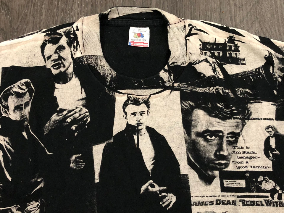 Camiseta James Dean Vintage 1993 Estampado Único Puntada Talla L Foto 3 de 4