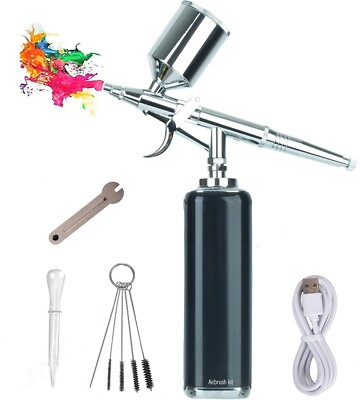 27PSI Airbrush Kit, Wireless Portable Airbrush Compressor, Rechargeable Cordless