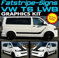 to fit VW TRANSPORTER T6 LWB GRAPHICS STICKERS STRIPES DAY VAN CAMPER CONVERSION
