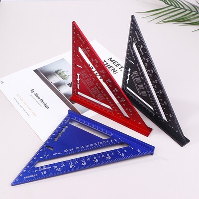 7-inch Metric Woodworking Aluminum Alloy Triangle Gauges Right Angle Ruler