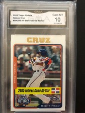2005 Topps Update Nelson Cruz Graded Rookie Card #UH206 GMA 10