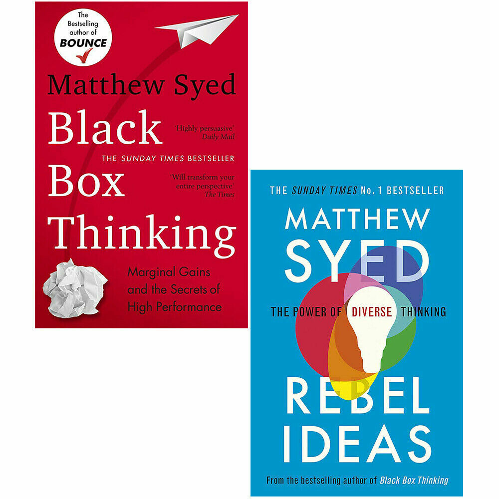 Matthew Syed 2 Books Collection Set Rebel Ideas, Black Box Thinking Paperback