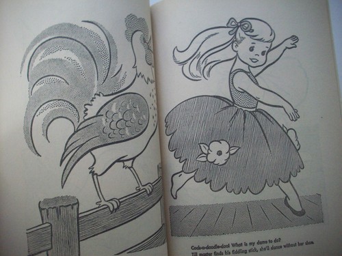Vintage 50's Magic paint book color with water Mother Goose unused - Picture 3 of 11