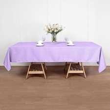 Lavender 60x102" RECTANGLE POLYESTER TABLECLOTH Wedding Kitchen Catering
