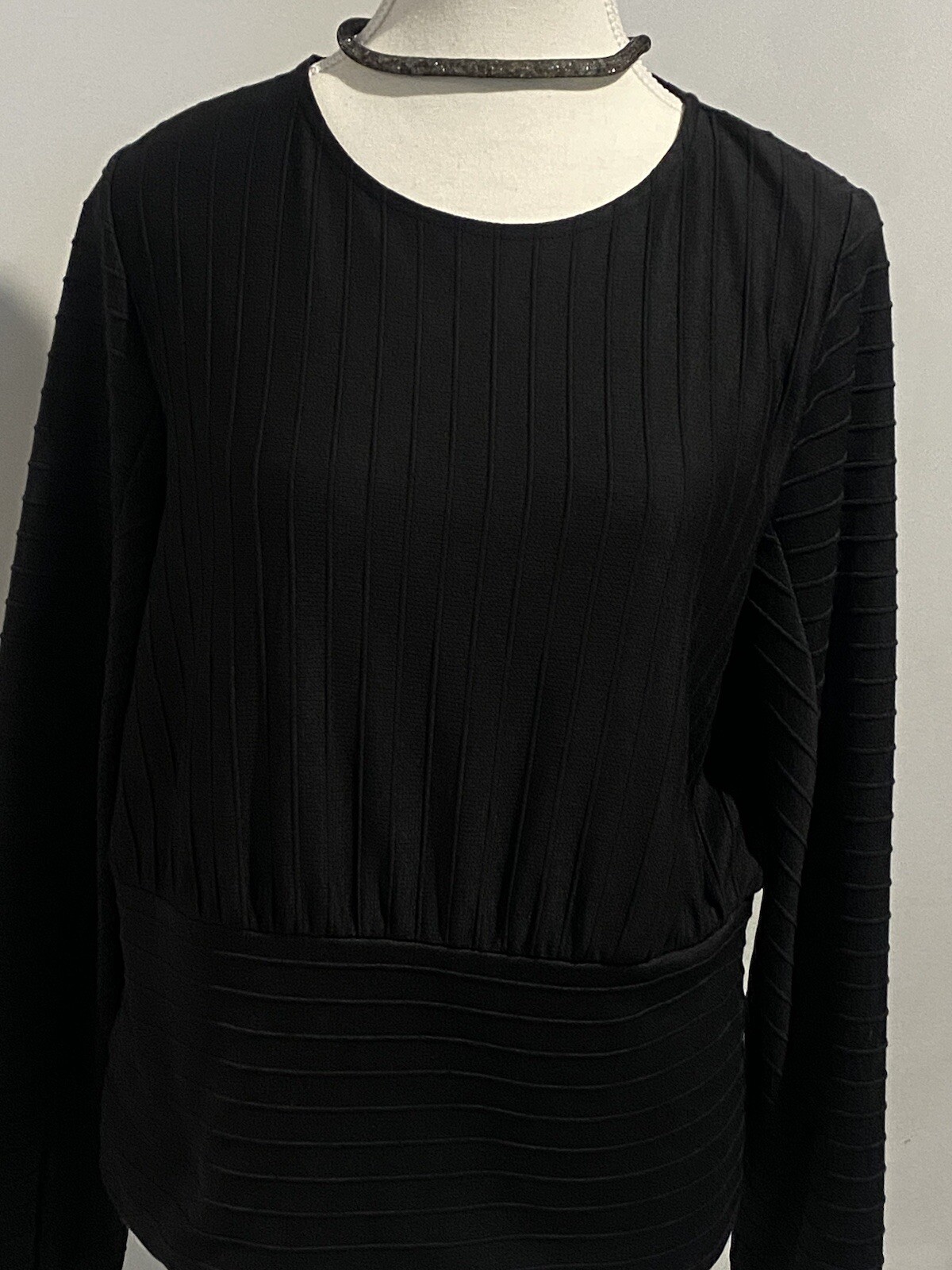 H&M Black Long Sleeve Mini Dress Size M Cocktail Evening Party thumbnail 2