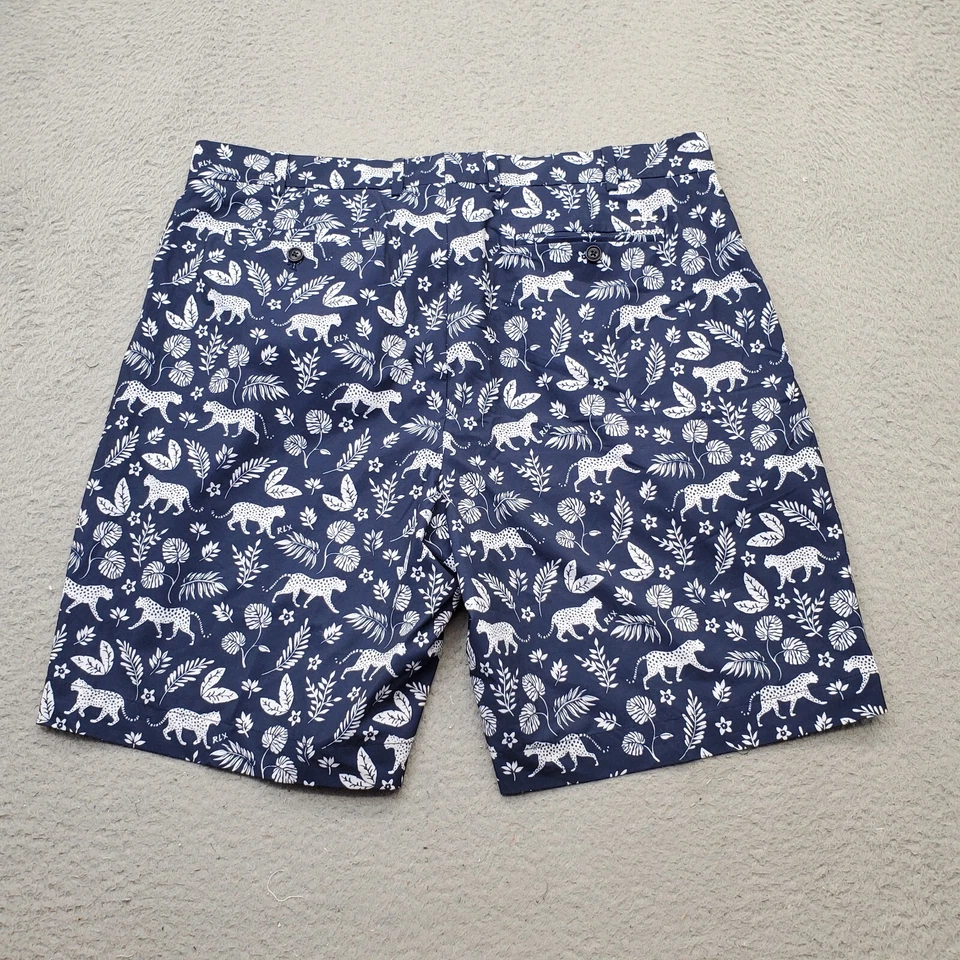 Pantalones Cortos Chinos Ralph Lauren Para Hombre Talla 36 Estampado Multi Animal Bolsillos Cortados Cómodos Foto 2 de 4