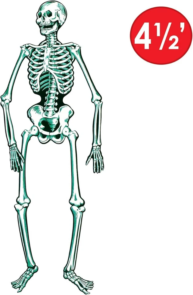 Decoración de recorte de esqueleto articulado posable para fiestas de Halloween - 55" Foto 4 de 4