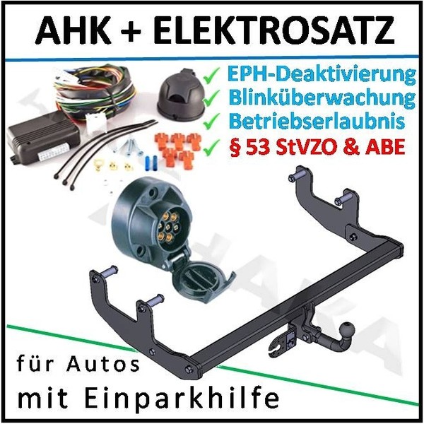 AHK ES7 FüR Dacia Sandero 08-12 AnhäNgerkupplung Eph-Deaktivierung Einparkhilfe-image