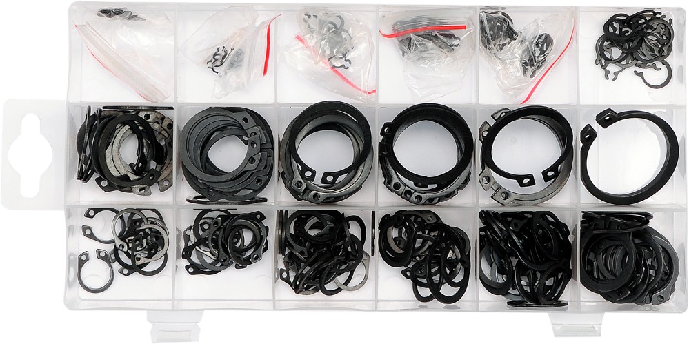 Circlips YATO anneaux de retenue externes assortis boite 300 pcs