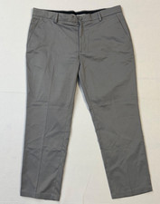 Amazon Essentials Mens Straight Fit Dress Pants 38x30 Gray Stretch