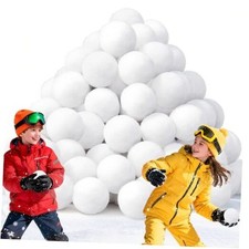 100 Pcs Fake SnowBalls,Artificial Snow Fight Ball Set 2.4 Inch 100Pcs 2.4Inch