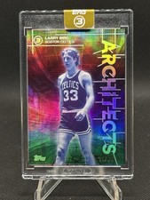 Larry Bird 2026 Topps Three Encased 21/49 Refractor Architects Boston Celtics