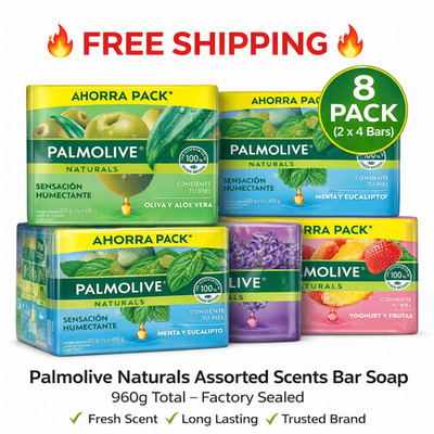 JABONES PALMOLIVE  (120g) - 8 PALMOLIVE SOAPS - ELIGE AROMA Made in  