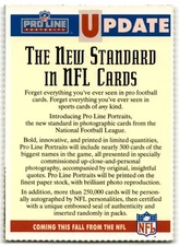 1991 Pro Line Portraits #NNO Perforated Pro Line Set Information Card