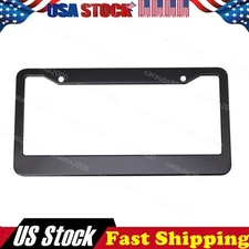 Aluminum alloy Universal Black License Plate Frame Tag Cover Screw Caps