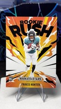 2025 PaninI Rookies & Stars Travis Hunter Rookie Rush Rookie Insert Card #10. rookie card picture