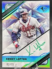 Kenny Lofton 2025 Topps Diamond Icons White Polychromatink Auto /15 Braves