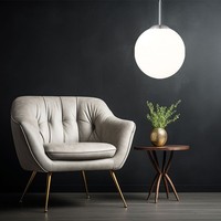 Schlafzimmerleuchte HäNgeleuchte Lampe Pendelleuchte Metall Glas 1X E27 Fassung