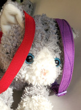 "New" Set of 2 Cat Collars Handmade, Solid Red  Solid Purple w/Breakaway Buckle