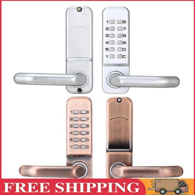 Waterproof Mechanical Digital Push Button Door Lock Keyless Keypad Combination