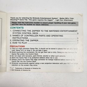 Barker Bill's Trick Shooting (Nintendo NES, 1990) cartucho y manual solamente