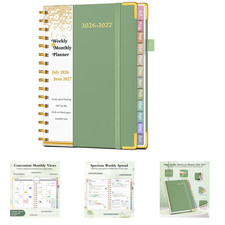 Academic Planner 2026 2027 Hardcover Weekly Monthly Calendar with Tabs for