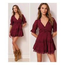 NWT Loveshackfancy Lilias Cotton Mini Dress Size 0