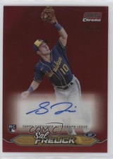 2024 Topps Stadium Club Chrome Red Refractor 10/50 Sal Frelick Auto 0fo5