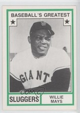 1982 Baseball's Greatest Sluggers White Back Willie Mays (No MLB Logo) HOF 2g4