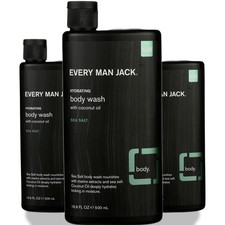 Every Man Jack Hydrating Sea Salt Body Wash 16.9 Oz 3 Pack