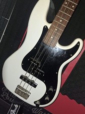 Squier P Bass guitar slightly used, white