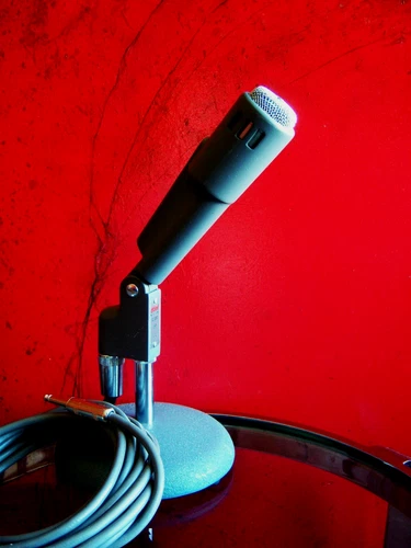 Vintage 1950's Gates G-300 / Electro Voice 664 dynamic microphone w cable Med Z