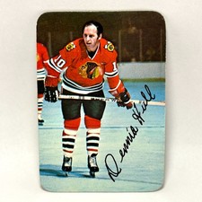 1976-77 Topps - Glossy Inserts Dennis Hull #16 Chicago Blackhawks EX