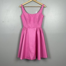 Sherri Hill pink fit and flare sleeveless deep v-back party dress, size 2.