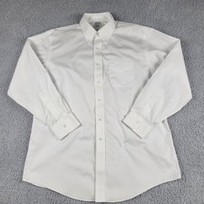 Brooks Brothers Dress Shirt Mens 17 34 White Regent Fit Button Down Non Iron